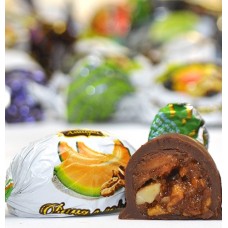 Конфеты конфеты ДЫНЯ С ГРЕЦКИМ ОРЕХОМ в глазури {{ text_wholesale }}