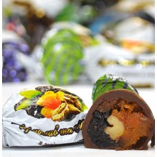 Конфеты конфеты КУРАГА И ЧЕРНОСЛИВ С ГРЕЦКИМ ОРЕХОМ в глазури {{ text_wholesale }}
